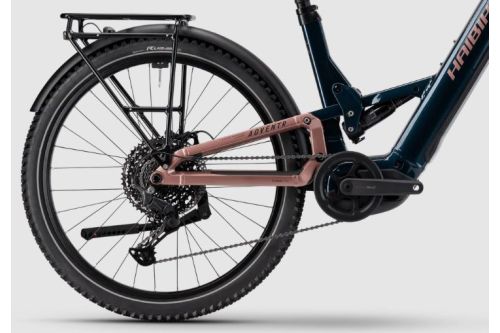Haibike Adventr 8 5 10 rower gorski elektryczny z damska rama niska rama z silnikiem pelna amortyzacja full